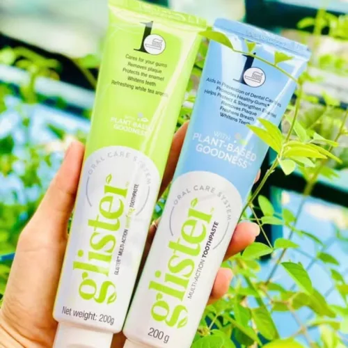 Kem Đánh Răng Amway Glister 200g Màu Xanh Lá - Hỗ Trợ Làm Sạch Mảng Bám Giúp Hơi Thở Thơm Mát