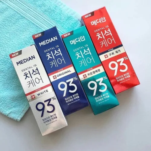 Phân phối kem Đánh Răng Median Màu Đỏ Dental IQ 93% Tartar Toothpaste Badbreath 120g