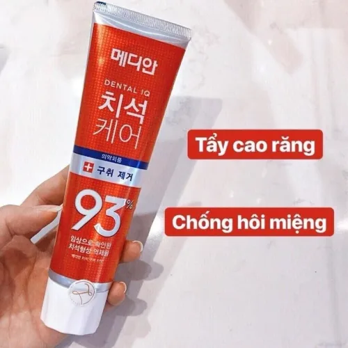 Phân phối kem Đánh Răng Median Màu Đỏ Dental IQ 93% Tartar Toothpaste Badbreath 120g