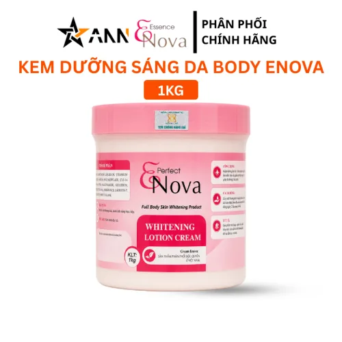 Kem Body Enova Perfect Whitening Ltion Cream Màu Hồng 1kg Dưỡng Sáng Da Body