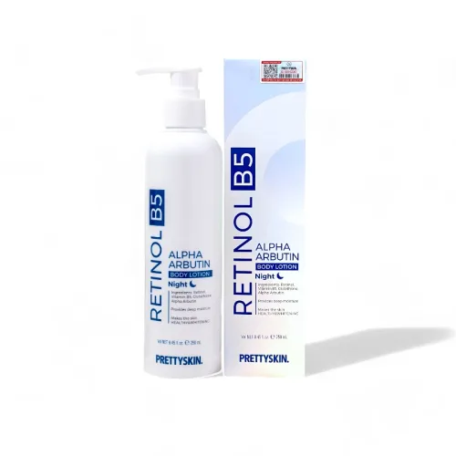 Kem Body Prettyskin Màu Xanh Ban Đêm Retinol B5 Alpha Arbutin Body Lotion 250ml phù hợp để tham khảo khi chọn pretty skin