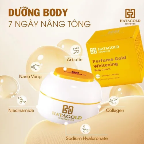 Kem Body Dưỡng Trắng Hatagold Cosmetics Perfume Gold Whiteing