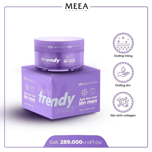 Bảng giá sỉ kem Body Trendy Meea Origin Dịch Chiết Lên Men - Tặng 1 Gói Ủ Bơ Meea