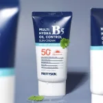 PrettySkin B5 Exosome Oil Control kem chống nắng 50ml xanh dương đậm