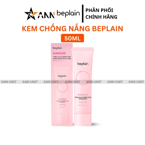 Beplain Sunmuse Tone Up Pink Peach màu hồng dâu, 50ml