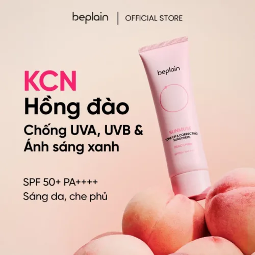 Beplain Sunmuse Tone Up Pink Peach màu hồng dâu, 50ml