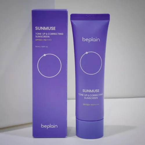 Beplain Sunmuse Tone Up Serum màu tím đậm cho da dầu, 50ml