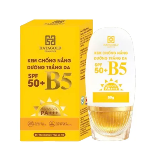 Kem Chống Nắng Dưỡng Sáng Da Spf 50+ B5 Uva/Uvb Pa+++ Hatagold 50g phù hợp để tham khảo khi chọn mỹ phẩm hatagold