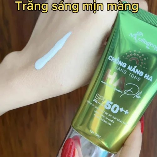 Kem chống nắng nâng tone HA Plus N Collagen SPF 50++ 50g