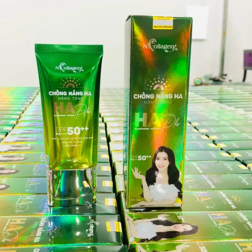 Kem chống nắng nâng tone HA Plus N Collagen SPF 50++ 50g