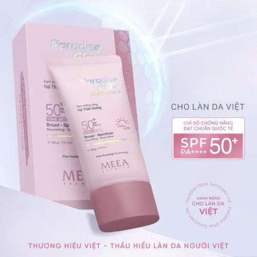 Kem chống nắng Hạt Thiên Đường Meea Premium SPF 50+ PA++++, 50 g