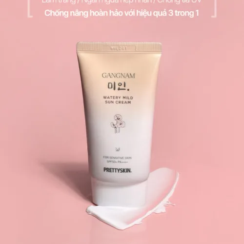 Gangnam Miin Watery Mild Sun Cream cho ngày ngại lớp chống nắng nhờn rít