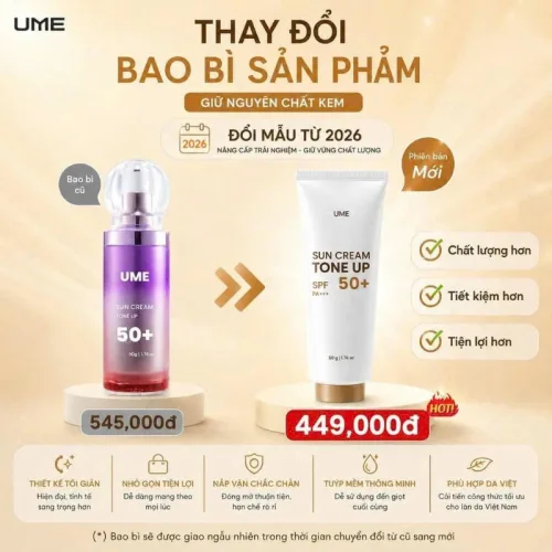 Kem Chống Nắng Ume 50g Phiên Bản Mới
