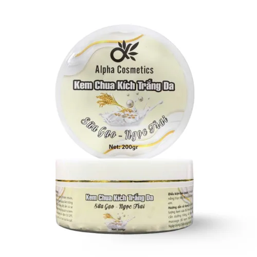 Đánh giá kem Chua Kích Trắng Da Body Sữa Gạo Ngọc Trai Alpha Cosmetic 200g - Kem Cốt Trắng Da Body