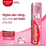 Kem Đánh Răng Ngừa Sâu Răng Em Bé 2+ Tuổi Hương Dâu Dạng Gel Colgate 40g - Màu Hồng