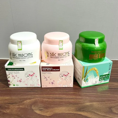 Sỉ kem Dưỡng Da Body Sắc Hương Hương Hoa Sữa Gạo - Hộp Màu Xanh 130ml