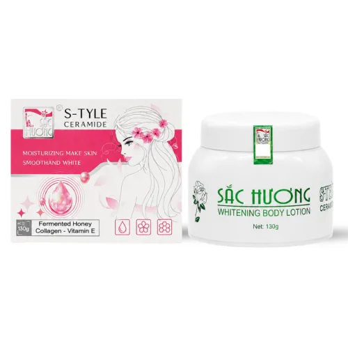 Body lotion Sắc Hương trắng và trải nghiệm thoa trên vùng da rộng