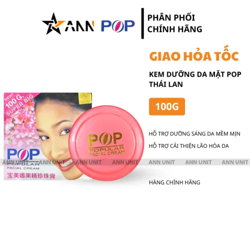 Kem mặt POP Popular Facial Cream hũ hồng 100g Thái Lan