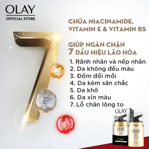 Olay Total Effects 7 In One kem dưỡng ẩm ban ngày SPF 15, 50g