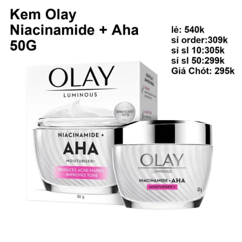 Đánh giá kem Dưỡng Olay Luminous Niacinamide + AHA Moisturizer 50g