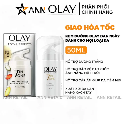 Kem Dưỡng Olay Total Effects 7 in 1 SPF15 Ban Ngày 50ml - Hàng Xách Tay