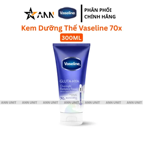 Kem Dưỡng Thể Vaseline Màu Xanh 10X Gluta Hya Overnight Thái Lan