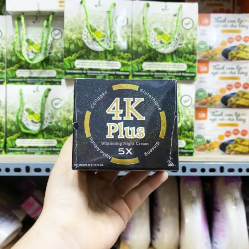 Kem Dưỡng Trắng Da Ban Đêm 4K Plus 5X Màu Đen