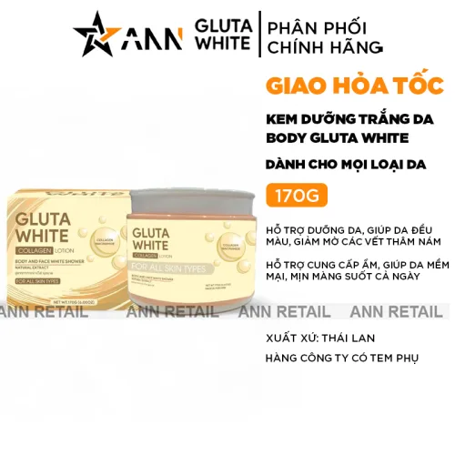 Cấp ẩm gắn với cảm giác mềm mịn — Kem dưỡng trắng da body Gluta