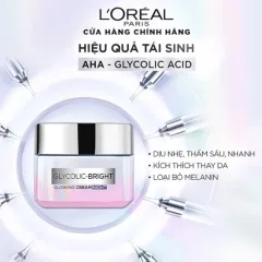 Kem Dưỡng Trắng Da Loreal Paris Ban Đêm Glycolic-Bright Glowing Cream Night 50ml Loreal