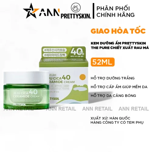 Kem dưỡng Prettyskin The Pure Ceramide chiết xuất rau má 52ml
