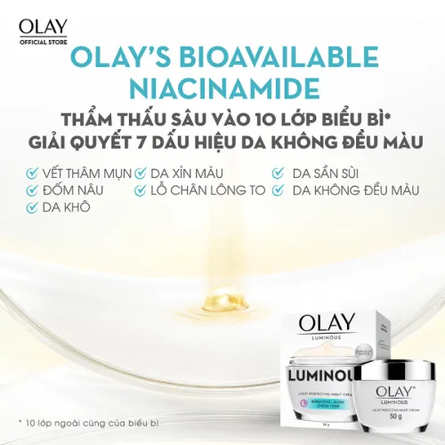 Kem dưỡng da mặt Olay Luminous ban đêm 50 g