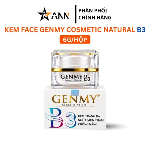 Genmy B3 Cosmetic Natural kem face dưỡng sáng, 6g/hộp