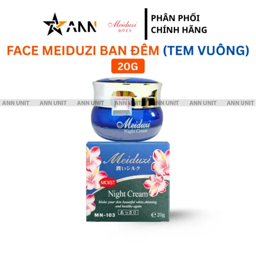 Meiduzi Kem Face Xanh Ban Đêm Tem Vuông 20gr Mẫu Mới