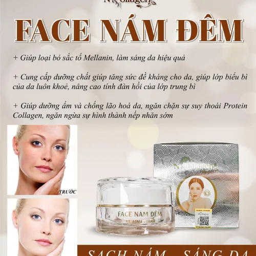 Kem dưỡng da mặt N Collagen Face Nám Đêm, 25g