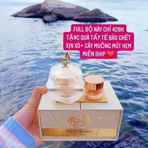 Bảng giá sỉ kem Face Queen Fairy Cosmetics Super Vip Whitening Tặng Gel Tẩy Tế Bào Chết
