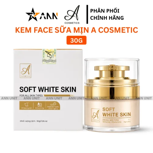 Kem Face Sữa Mịn A Cosmetic 30g - Kem Face Soft White Skin Face Lotion Phương Anh Chính Hãng