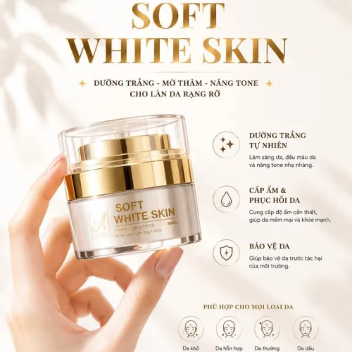 Kem Face Sữa Mịn A Cosmetic 30g - Kem Face Soft White Skin Face Lotion Phương Anh Chính Hãng