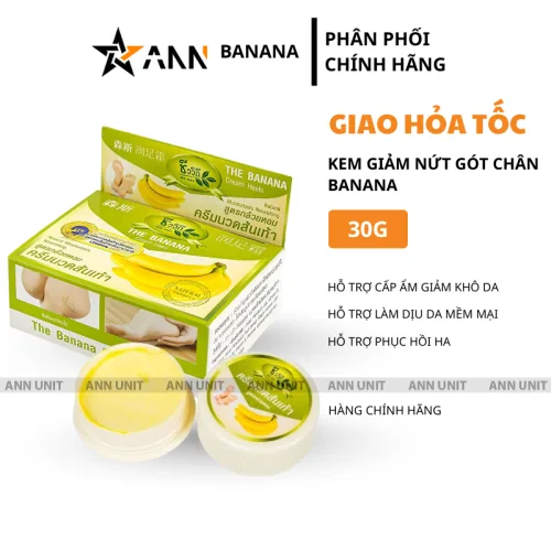 Kem Hỗ Trợ Cải Thiện Nứt Gót Chân Banana 30g - Kem Nứt Gót Chân Banana