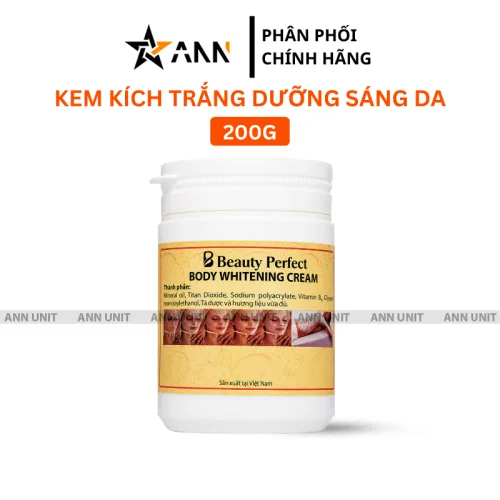 Kem Kích Trắng Dưỡng Sáng Da Beauty Perfect  Body Whitening Cream 200g Phiên Bản Việt Nam