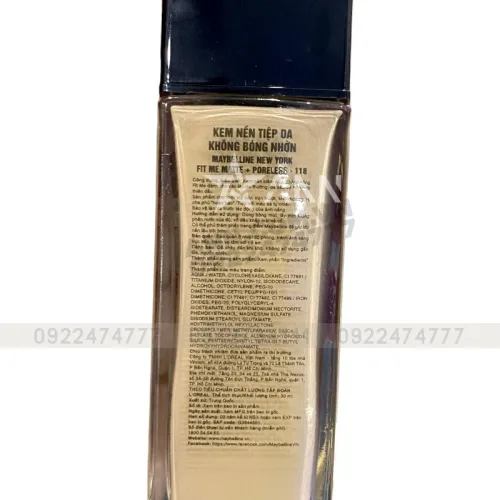 Bảng giá sỉ kem Nền Maybelline New York Fit Me Matte + Poreless 16H SPF22 PA++ 30ml