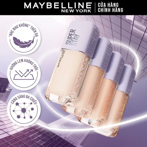 Kem nền Maybelline New York Super Stay Up To 30H SPF16 nắp tím 35ml