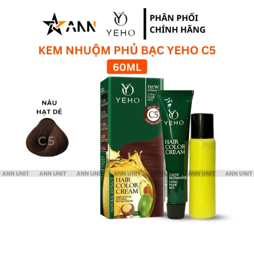 Kem nhuộm phủ bạc Yeho 60 ml, chọn màu C1, C2, C3, C4 hoặc C5