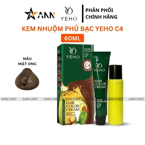 Kem nhuộm phủ bạc Yeho 60 ml, chọn màu C1, C2, C3, C4 hoặc C5