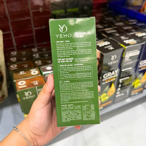 Kem nhuộm phủ bạc Yeho C1 màu đen tự nhiên, 60 ml