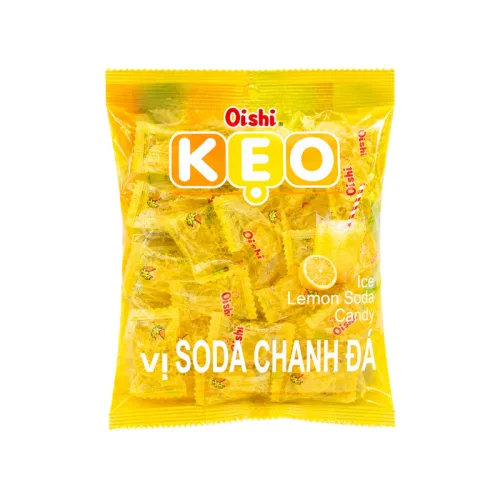 Kẹo Cứng OISHI Vị Soda Chanh Đá 85g - Bịch Vàng phù hợp để tham khảo khi chọn Oishi
