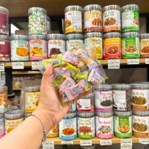 Kẹo Cứng Sữa Trái Cây BONART KING HENRY Chai Rượu Hoa Hồng 3 Màu 110g
