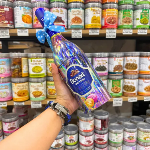 Kẹo Cứng Sữa Trái Cây BONART KING HENRY Chai Rượu Hoa Hồng 3 Màu 110g