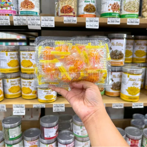 Kẹo Dẻo Trái Cây Có Nhân Vị Xoài Vàng Bóc Vỏ Hàng Xá 200g/Hộp