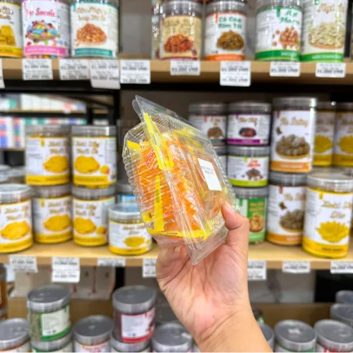 Kẹo Dẻo Trái Cây Có Nhân Vị Xoài Vàng Bóc Vỏ Hàng Xá 200g/Hộp