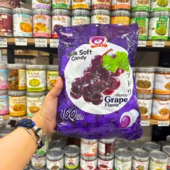 Kẹo Sữa Nhân Trái Cây BISKIO Vị Nho 100g